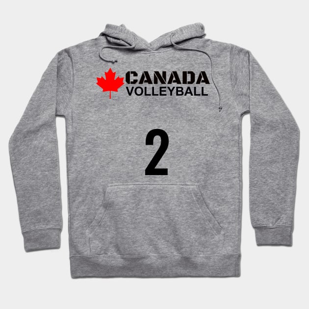 Canada Volleyball 2 Gift Idea Hoodie by werdanepo